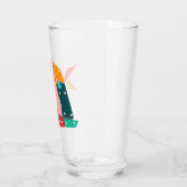 Modern Geometric Industrial Art Beer Glass タンブラーグラス (左)