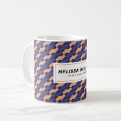 Modern Geometric Interlocking Pattern  コーヒーマグカップ (正面左)