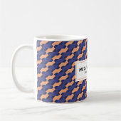 Modern Geometric Interlocking Pattern  コーヒーマグカップ (左)