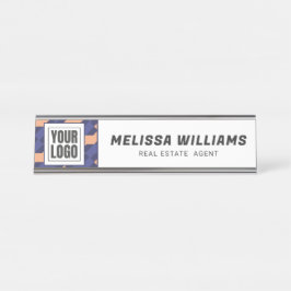 Modern Geometric Interlocking Pattern  デスクネームプレート