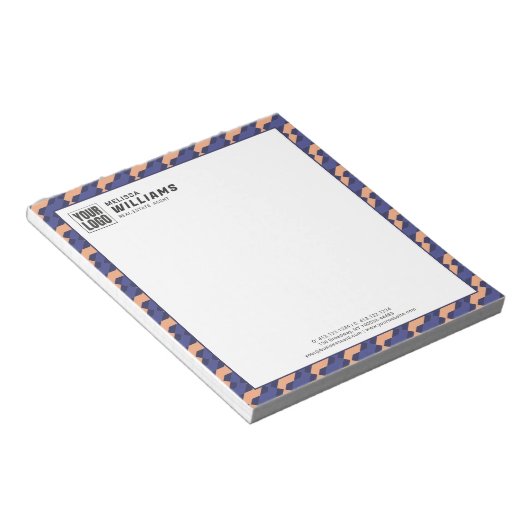 Modern Geometric Interlocking Pattern  ノートパッド (アングル)