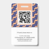 Modern Geometric Interlocking Pattern  バッジ (裏面)