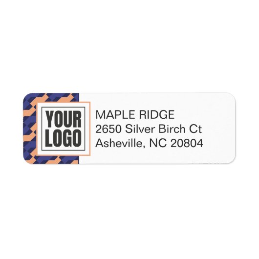 Modern Geometric Interlocking Pattern  ラベル (正面)