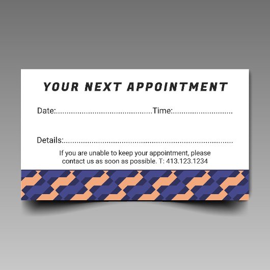 Modern Geometric Interlocking Pattern  予約カード