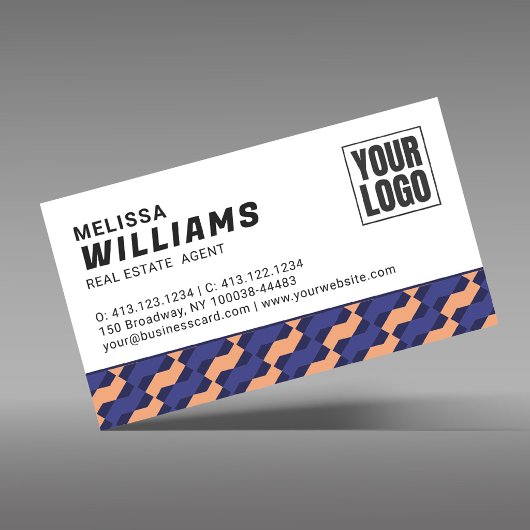 Modern Geometric Interlocking Pattern  名刺