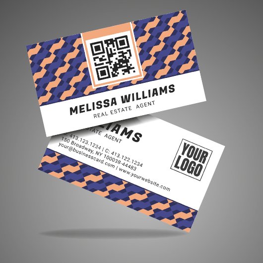 Modern Geometric Interlocking Pattern  名刺