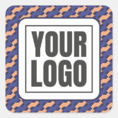 Modern Geometric Interlocking Pattern Branding  スクエアシール (正面)