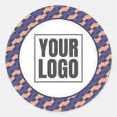 Modern Geometric Interlocking Pattern Branding  ラウンドシール (正面)