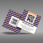 Modern Geometric Interlocking Pattern Square  スクエア名刺