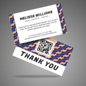 Modern Geometric Interlocking Pattern Thank You  エンクロージャーカード