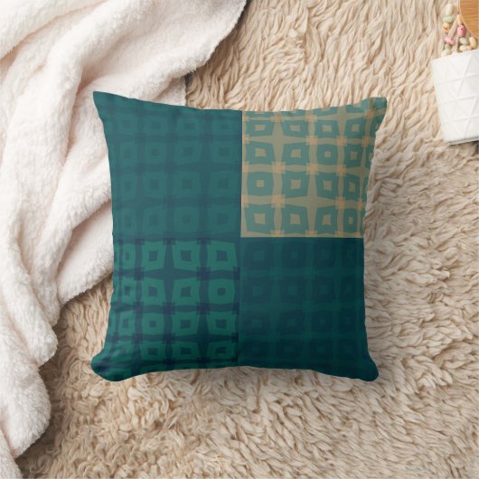 Modern Geometric Kaleidoscope Pattern in Earthy To クッション (ブランケット)