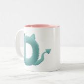 Modern Geometric Leaf Pattern Mug - Minimalist Win ツートーンマグカップ (正面左)