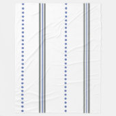  Modern Geometric Line & Dot Pattern フリースブランケット (正面)