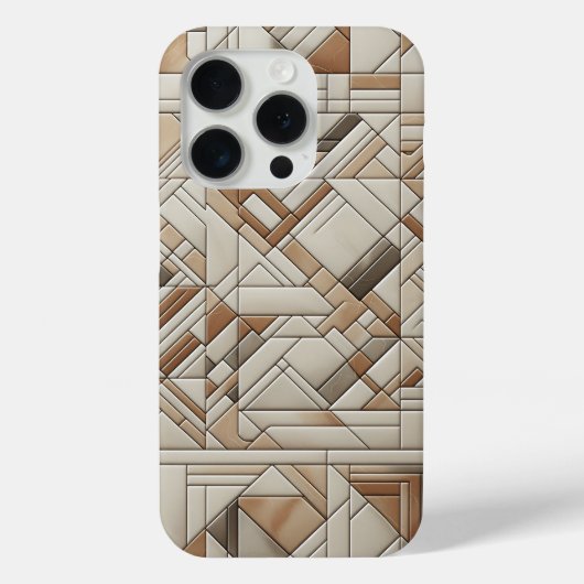 Modern Geometric Mosaic Phone Case Abstract Linear Case-Mate iPhoneケース (裏面)