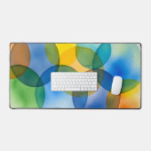 Modern Geometric Overlapping Circles Abstract デスクマット (キーボード&マウス)