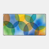 Modern Geometric Overlapping Circles Abstract デスクマット (正面)