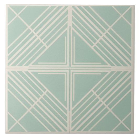 Modern Geometric Pat#7 Sea Green ID1078 タイル (正面)