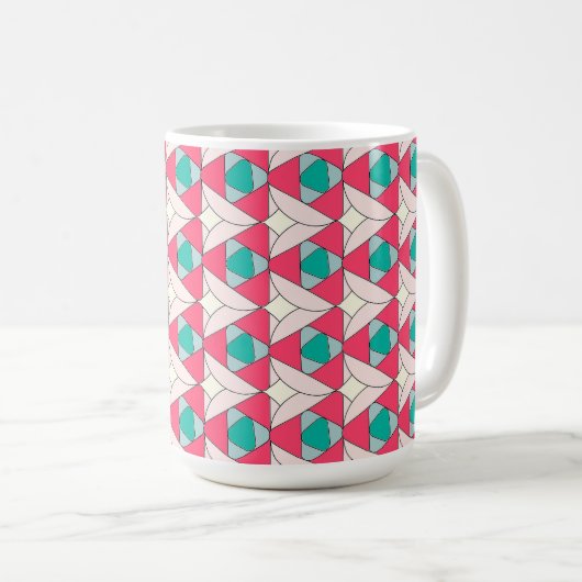 Modern Geometric Pattern Coffee Mug コーヒーマグカップ (正面右)