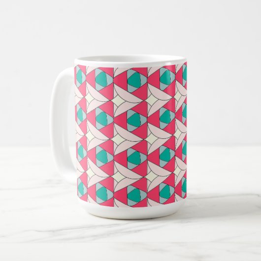 Modern Geometric Pattern Coffee Mug コーヒーマグカップ (正面左)