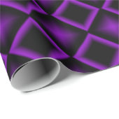 Modern Geometric Pattern Purple and Black Birthday ラッピングペーパー (ロールコーナー)