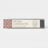 Modern Geometric Professional Desk Plate デスクネームプレート (正面)