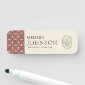Modern Geometric Professional Name Tag 名札 (インサイチュ)