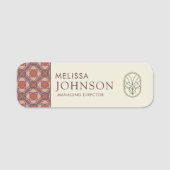 Modern Geometric Professional Name Tag 名札 (正面)