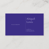 Modern Geometric Purple Glitter Textured Square 名刺 (裏面)