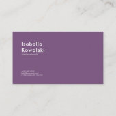 Modern Geometric Purple Pink Glitter Circle Square 名刺 (裏面)