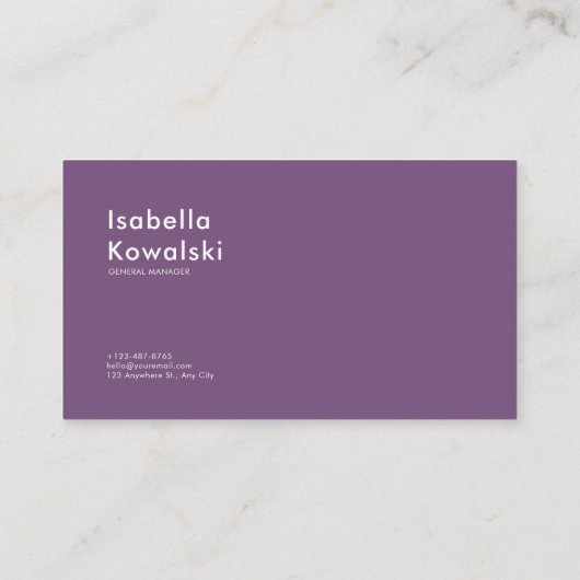 Modern Geometric Purple Pink Glitter Circle Square 名刺 (裏面)