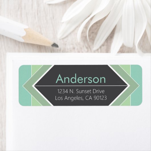 Modern Geometric Return Address  ラベル (インサイチュ)