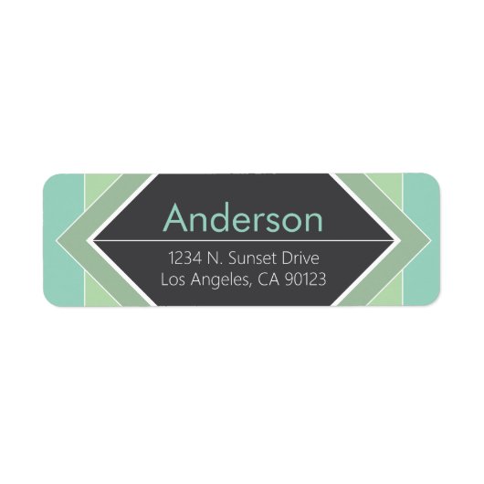 Modern Geometric Return Address  ラベル (正面)