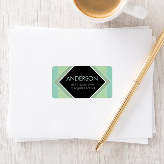 Modern Geometric Return Address  ラベル (インサイチュ)