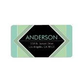 Modern Geometric Return Address  ラベル (正面)