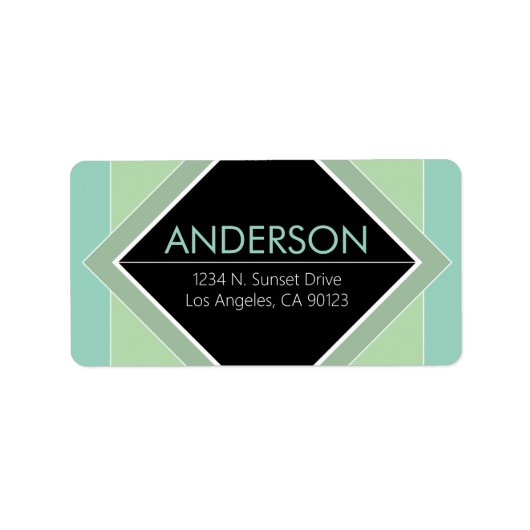 Modern Geometric Return Address  ラベル (正面)