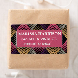 Modern Geometric Return Address Labels Personalize ラベル
