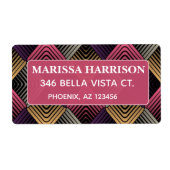 Modern Geometric Return Address Labels Personalize ラベル (正面)