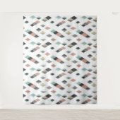 Modern Geometric Rug with Diamond Pattern タペストリー (正面)
