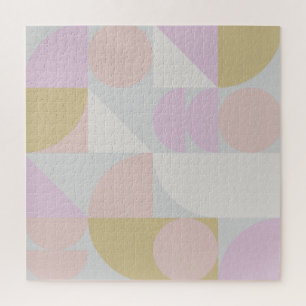 Modern Geometric Shapes Pattern in Winter Pastels ジグソーパズル