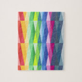 Modern Geometric Shapes Rainbow Pattern ジグソーパズル (縦)