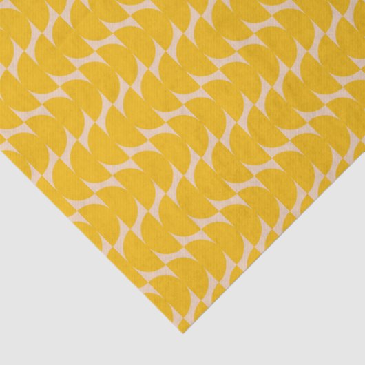 Modern Geometric Simple Shapes Pattern Yellow 薄葉紙 (詳細)