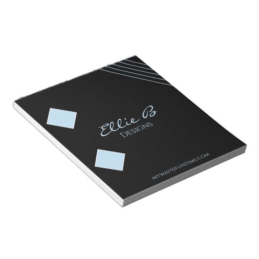 Modern Geometric Sleek Minimalist  ノートパッド (アングル)