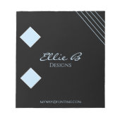 Modern Geometric Sleek Minimalist  ノートパッド (正面)