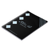 Modern Geometric Sleek Minimalist  ノートブック (左側)