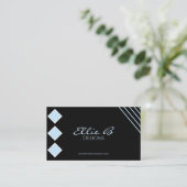 Modern Geometric Sleek Minimalist  名刺 (スタンド正面)