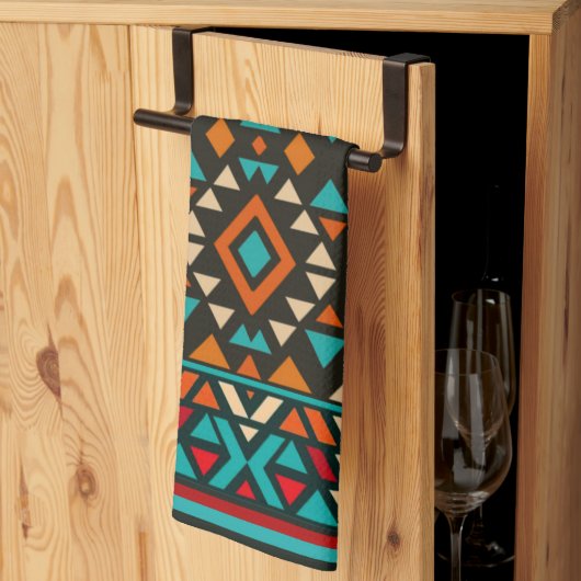 Modern Geometric Southwest Style キッチンタオル (三つ折り)