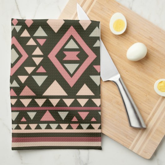 Modern Geometric Southwest Style キッチンタオル (四つ折り)