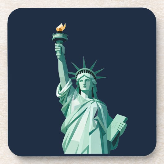 Modern Geometric Statue of Liberty Coaster コースター (正面)