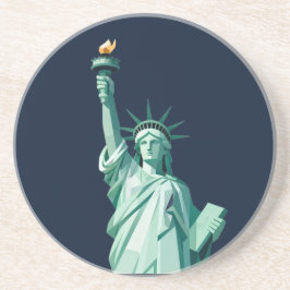 Modern Geometric Statue of Liberty Coaster コースター