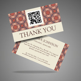 Modern Geometric Thank You Card Marsala エンクロージャーカード
